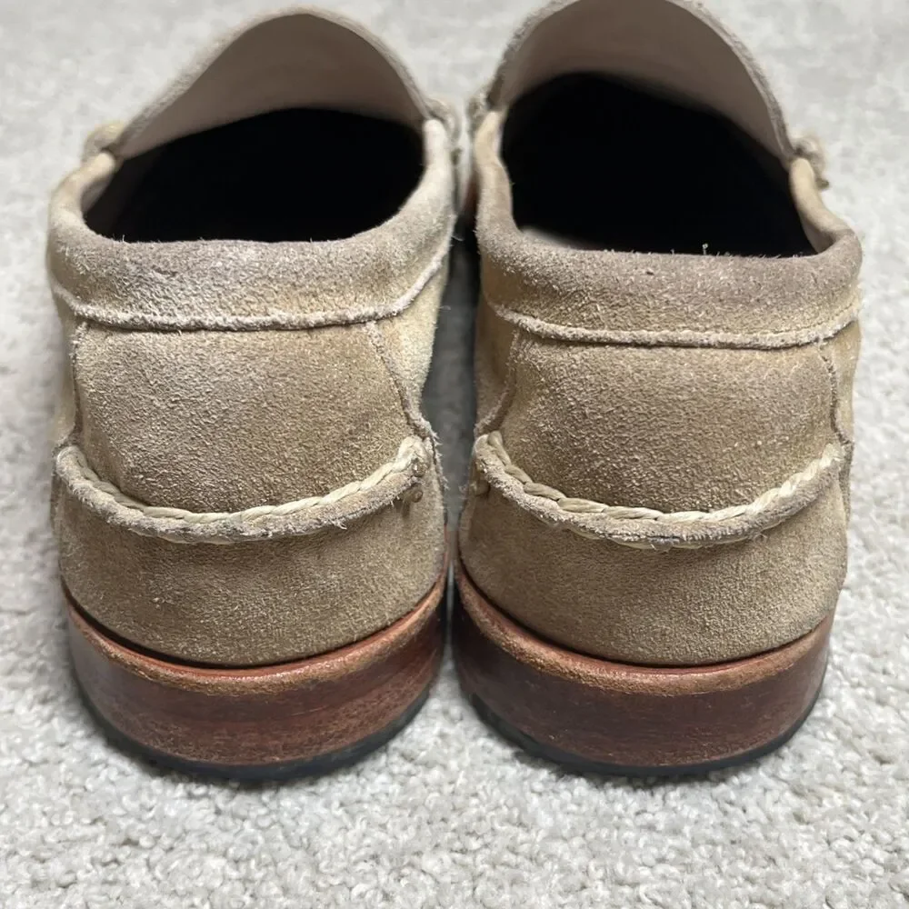 Allen Edmonds SORRENTO Men's Italian Penny Loafers 10.5 D Tobacco Suede Tan $475